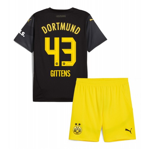 Fotbalové Dres Borussia Dortmund Jamie Bynoe-Gittens #43 Dětské Venkovní 2024-25 Krátký Rukáv (+ trenýrky)